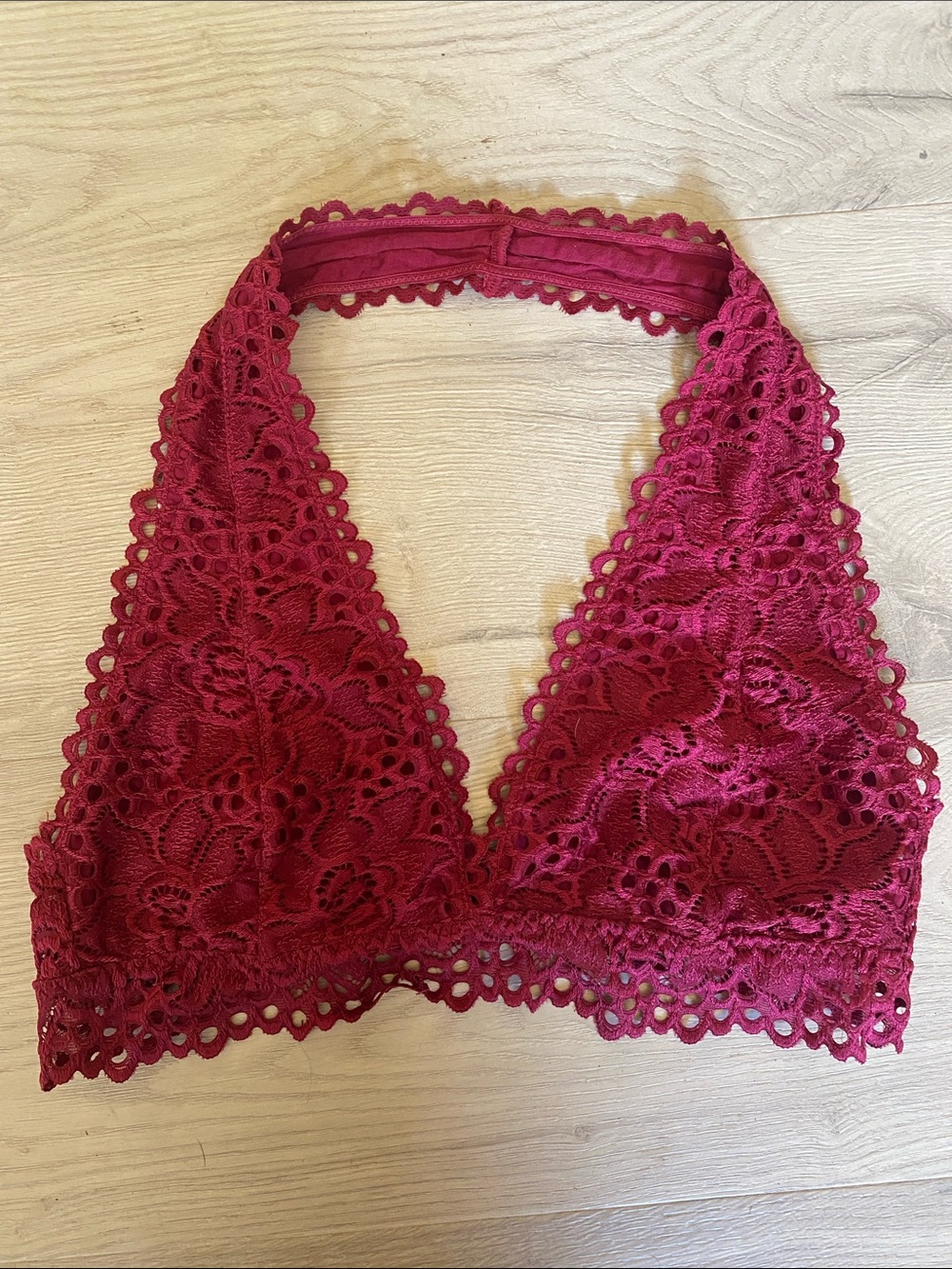 Zenana Outfitters Burgundy Lace Bralette